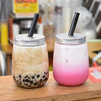 Hot Selling 500ml U Shape Milk Tea Cup Disposable Boba Tea PET Cups