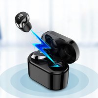 Binaural Headset,True Wireless Sport Waterproof Earphone HD Stereo Voice Music Earpiece with Charge Box