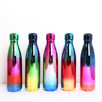 Custom 500Ml Colorful Double Wall Vacuum Insulated Travel Stainless Steel Cola Water Bottle