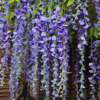decor home real touch silk flower wedding decorative backdrop artificial wisteria flower hanging wisteria vine
