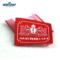 Custom cheap damask garment woven labels for clothing