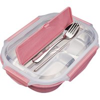 Online Shop Creative Design Eco-friendly Durable Kitchen Gadgets 304 Stainless Steel Insulation Lunch Box With Fork Spoon