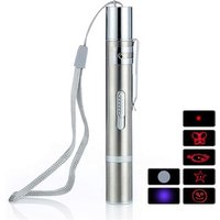 7 in 1 Multi Pattern Funny Chaser Toy with Lazer Dot UV Light LED Flashlight Laser Pointer Cat Toy