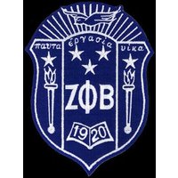 5 inch Zeta Phi Beta Embroidered Iron On Patch