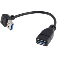 20cm USB 3.0 Right / Left /Up/Down Angle 90 Degree Extension Cable Male To Female Adapter Cord USB Cables
