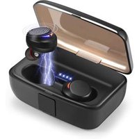 IPX8 Waterproof, 3000mAh battery, V5.0 True Stereo Touch Wireless Earbuds Earphones Headphones with Mic, Deep Bass