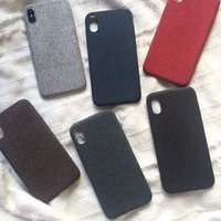Free Sample Fabric Phone Case Back Cover , Mobile Phone Accessories For iPhone 6 7 8 X XS Max Case Phone Cover