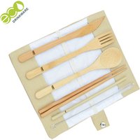 Organic Bamboo Drinking Straw Set Cleaning Brush