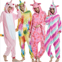 CL1245 Winter Kids Flannel Kigurumi Unicorn Pajamas Girls Cartoon Animal Onesie Sleep Pajamas Wholesale