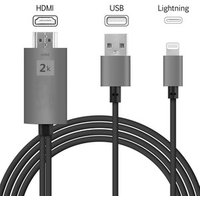 For iPhone X 5 6 7 ipad lightning to HDMI cable For HDTV or Car link play 1080P in stock