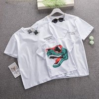 Cheap cartoon dinosaur printed kid family t-shirt clothing child T-shirts
