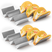Stainless Steel Taco Holders Set 4