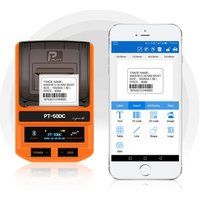 PUTY 2019 50DC barcode printing machine bluetooth receipt printer portable mini 1D 2D barcode machine