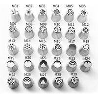 Russian Piping Icing Nozzles Tips Stainless Steel Cake Decorating Tips Set Baking Tools Cupcake Supplies Kit Pastry Tip Set