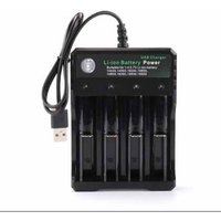 3.7V 18650 Charger 4 Slots Li-ion battery USB independent charger portable electronic cigarette 183501634014500 battery charger