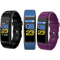 New 115 Plus Smart Wristband Fitness Tracker Heart Rate Monitor Blood Pressure Smartwatch