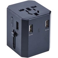 Wonsmart Newest 4 USB multi plug travel charger 4.5A smart plug converter 8A fuse ac dc power adapter universal travel adapter