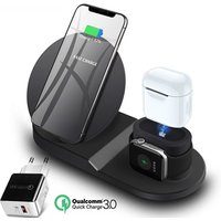 2019 New Design 3 in 1 charging dock Qi Fast Type-c Charging Wireless Charger for Samsung for iPhone