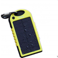 2019 new products sun power slim waterproof portable solar power banks 5000mah with Dual USB ,LED Light for charger power bank