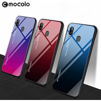 New tempered glass gradient color mobile phone protective case For Samsung A30 A20