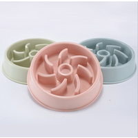 New Pet Dog Bowl Slow Feeder Plastic Anti Choking Puppy Cat Eating Dish Bowl Anti-Gulping Food Plate Cat Pets Feeder Dog Bowls