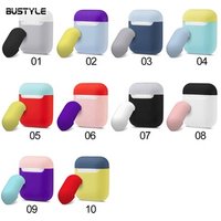 Headphone Accessories Case, Protective Silicone Rubber Earphone Case for Apple Airpod Charging Case with Keychain