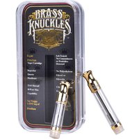 Brass Knuckles Cartridges Pyrex Glass 0.5ml 1.0ml Gold BUD Touch Thick Oil Atomizer Vape Pen Tank Drip tip With Logo