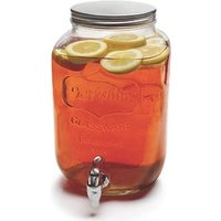 Mason Jar 4L empty Glass Beverage Dispenser with Metal Lid 1 Gallon Glassware For Juice Beer Wine Liquor Kombucha Iced Punch