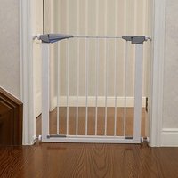 Easy Install Metal Baby Gate,Adjustable Extra Wide Walk Through Pet Dog Safety Gate With Pressure Mount