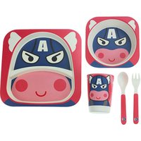 Plastic Bamboo Dinnerware Set