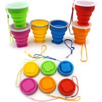 Collapsible Silicone Travel Tumbler Lid Lanyard