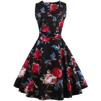 Casual Style Women Colorful Sexy Floral Audrey Hepburn Dress fashion designer traditional dresses