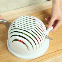 The Same Paragraph Cut Salad Bowl Cutter Fruit Cutting Mold Multi-function Fruit Vegetable Splitter Fruit Plate