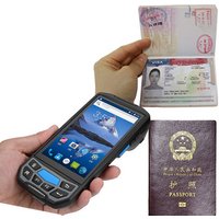 Android pda Portable handheld biometric mrz ocr passport scanner reader for airport