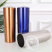 Double Wall Insulated Stainless Steel Coffee Mug Straw Lid