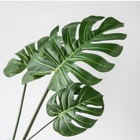Yiyun Wholesale Small Size Tropical Palm Leaves Artificial Palm Leaves Monstera With Stem