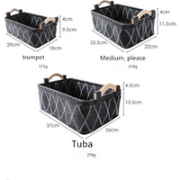 2019 environmentally friendly household felt basket wooden stick magazine storage basket