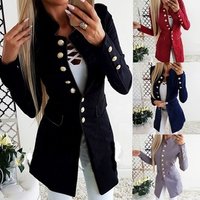 Slim Fit Single Breasted Long Sleeve Suit Jacket