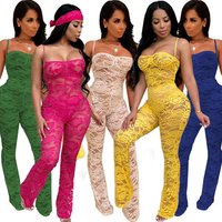 Design Lace Transparent Sexy Women Nice Jumpsuit Wholesale Romper Women Ropa De Mujeres de Moda 2059