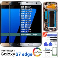Original 5.1'' SUPER AMOLED LCD with Frame for SAMSUNG Galaxy S7 LCD Display G930 G930F Touch Screen Digitizer with small burns