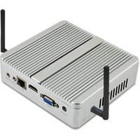 OEM x86 fanless mini industrial portable desktop pc 12v core i5 case with pci express slot low cost mini computer