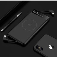 2019 Newest Products real 10000mAh with cable K6n wireless slim power bank