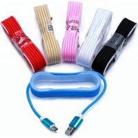 Colorful 1.5M High Speed Metal Nylon Braided Mobile Phone V8 Micro USB Cable For Samsung