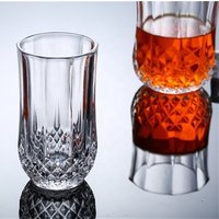 Long Stemless Diamond Whiskey Glass