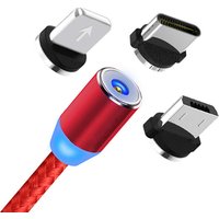 New Product Wholesale 360 Rotate LED Indicator Micro USB Magnetic Charging Cable for iphone Android