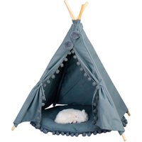 2018 New Dog Cat Tent Supplies four season white green 100% Cotton Pet Teepee pet house tent
