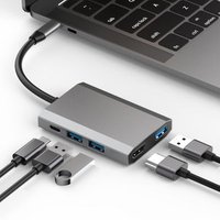 5 Ports USB Type C Hub with 4K HD-MI 3*USB 3.0 Ports and 1*USB C Port