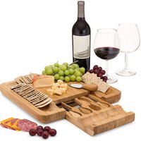 Wooden Cheese Board Set Knives