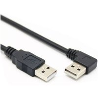 Right Angle USB A male to USB 2.0 A male data sync charger cable