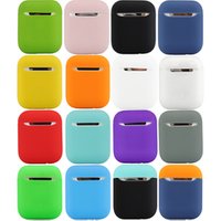 DIY Design Hybrid Contrast Color Ultra Slim 0.8mm Separate Cap Soft Skin Silicone Earphone Cover For Apple Airpods 1 2 Case two